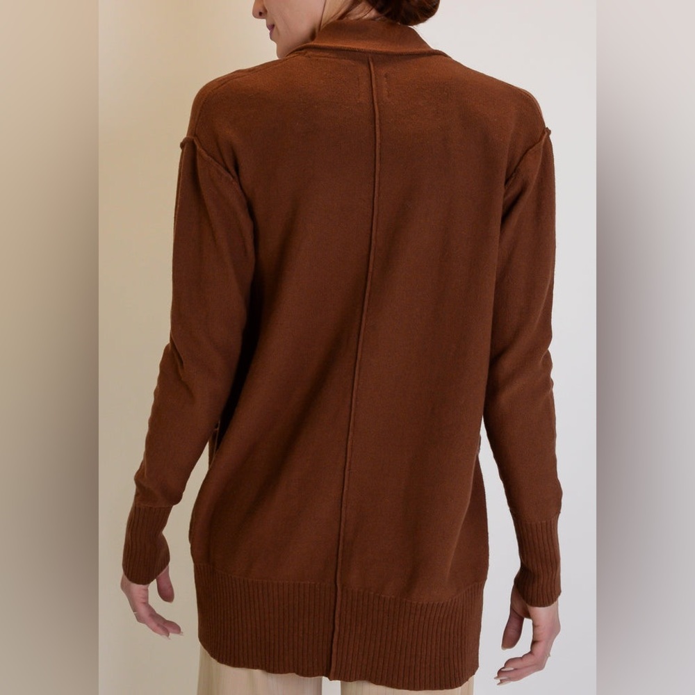 Free People Oversized Desert Blazer Chestnut NWT cardigan style - Picture 11 of 14